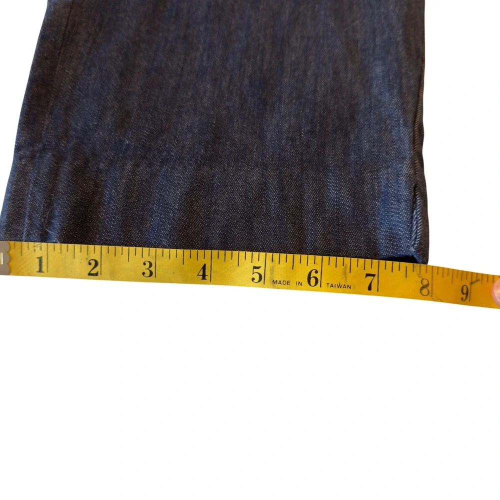 Talbots Dress Denim Slit Ankle Pants Size 20W Dark Blue Welt Pockets Work Preppy - Picture 12 of 12